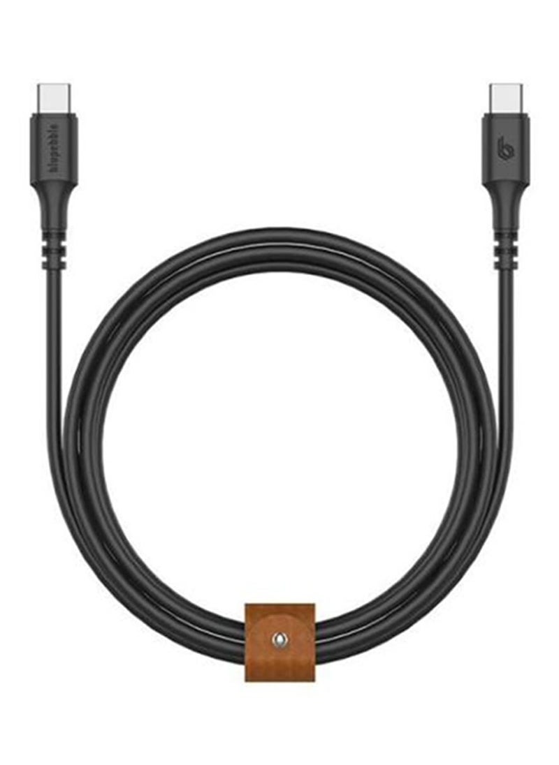 Blupebble Powerflow Usb-C To Usb-C 60 Watts Cable 1.2 Meter,Black Anchor One