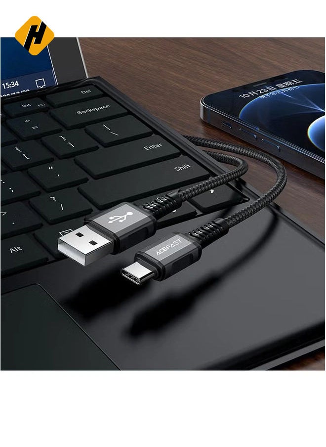 C1-02 USB-A to Lightning Charging and Data Cable - Fast Charge, 1.2M