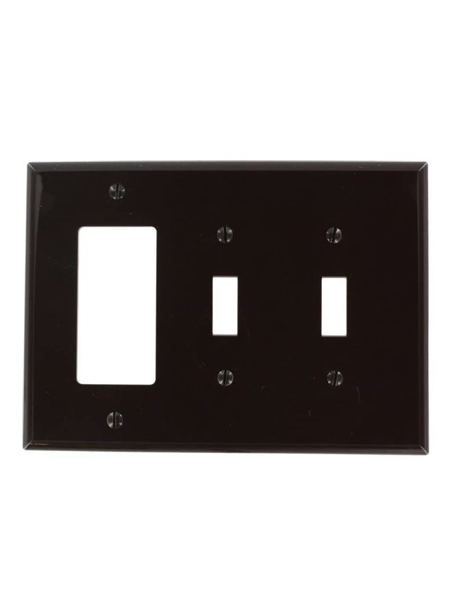 3-Hole Wall Plate Brown 9x6x0.5inch