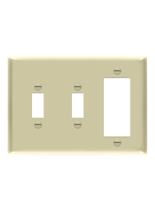 3-Gang Outlet Wall Plate Ivory 4.5x6.38inch