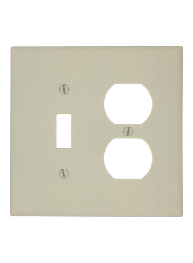 3-Hole Wall Plate Ivory 4.8x4.94x0.22inch