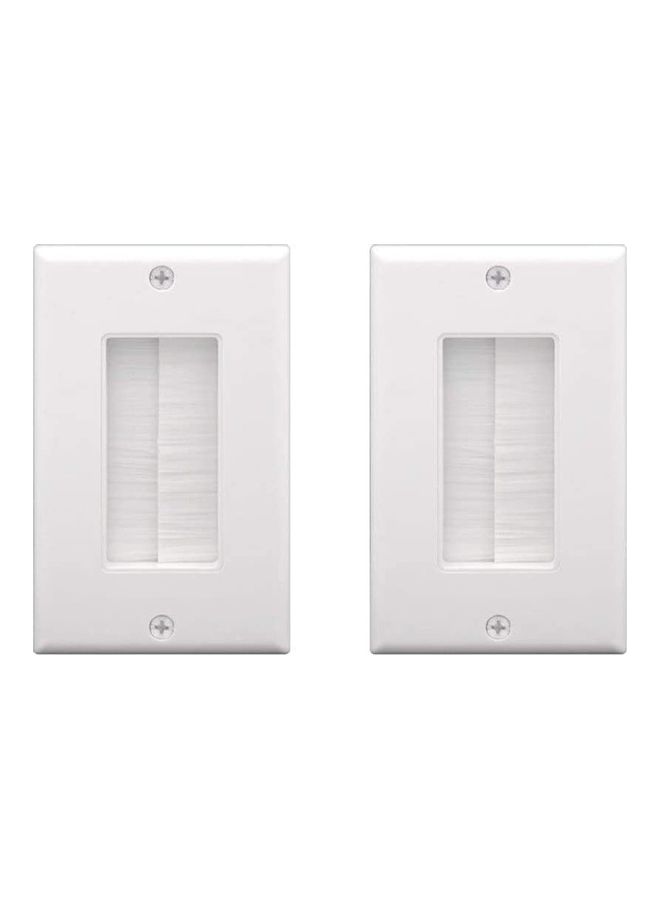 2-Piece Wall Plates White 7.6x4.7x0.6inch