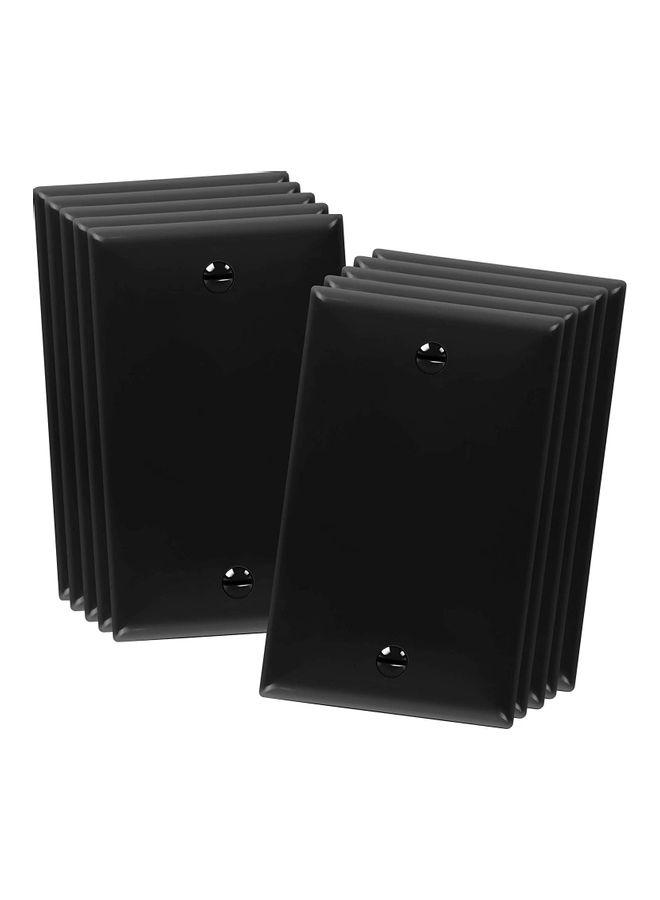 10-Piece Device Wall Plate Black 4.50x2.76inch