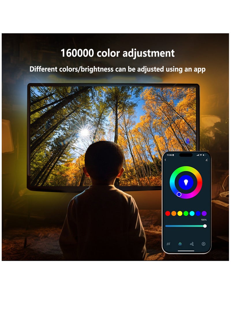 Smart Neon Strip, Smart LED Light Strip, 75-85“ with APP Control and WiFi Music Sync, USB LED Neon Light for Bedroom, Living Room, Game Decoration