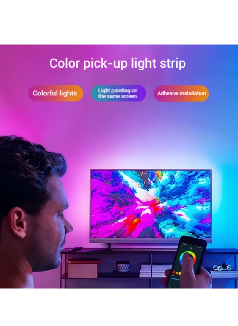 Smart Neon Strip, Smart LED Light Strip, 75-85“ with APP Control and WiFi Music Sync, USB LED Neon Light for Bedroom, Living Room, Game Decoration