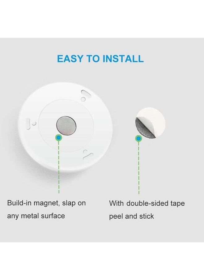 6-Pieces Cordless Battery-Powered LED Night Motion Sensor Light Yellow 8x8x2cm，Upgraded Motion Sensor Light, Cordless Battery-Powered LED Night Light, Closet Lights Stair Lights, Safe Lights for Hallway, Bathroom, Bedroom, Kitchen (Warm White - Pack of 6)