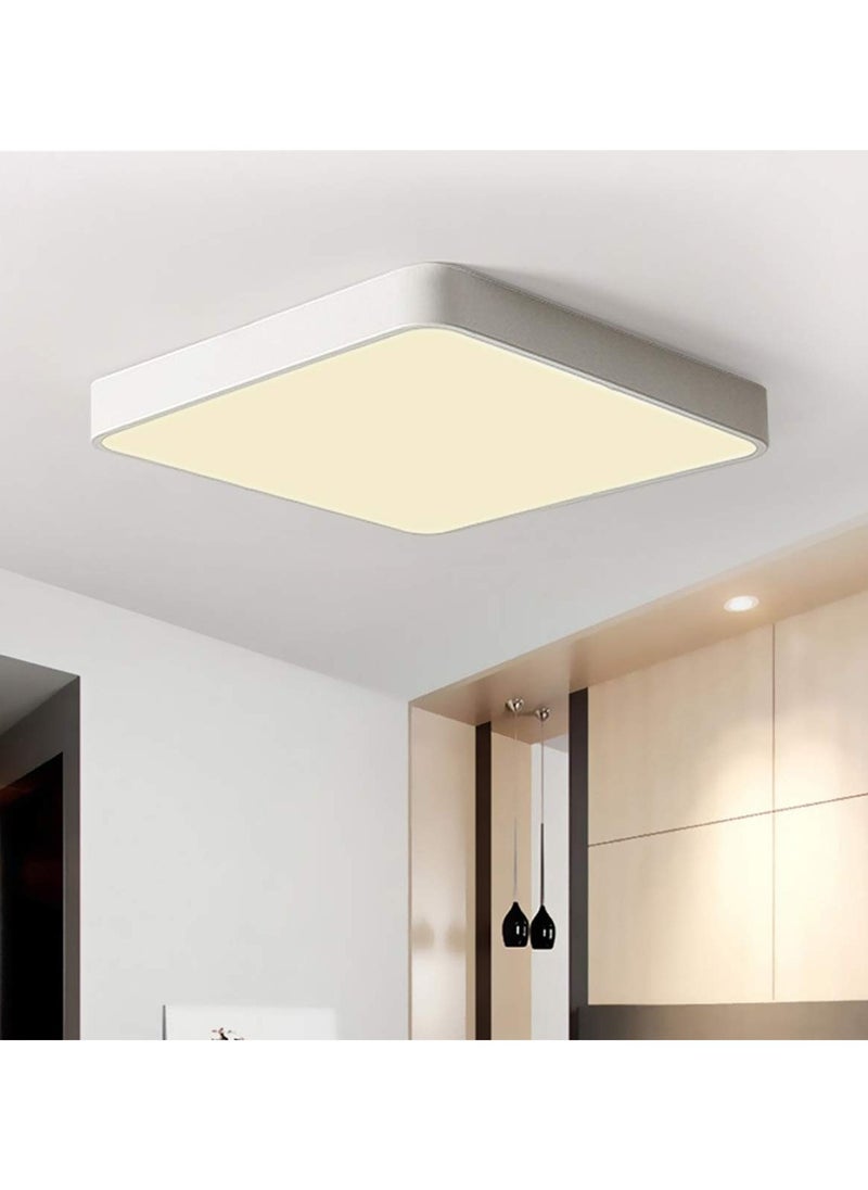 15.7Inch 36W Square LED Ceiling Light Fixtures Flush Mount, 3000K Warm White LED Ceiling Lamp, Slim Flat Panel Surface Mount Modern Ceiling Lighting for Bedroom Kitchen Stairways