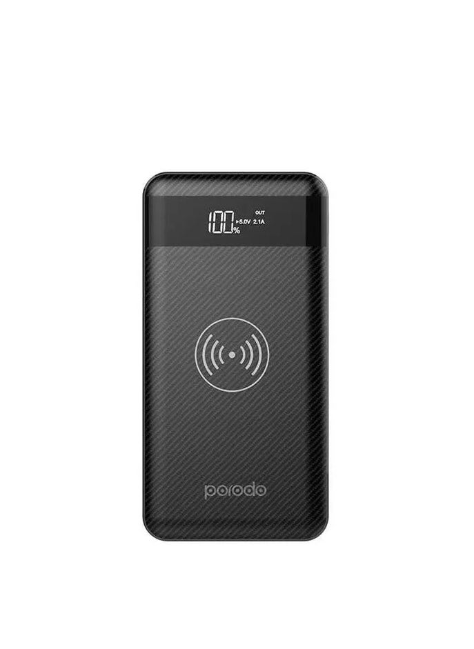 Slim Wireless Powerbank 10000mAh - Black