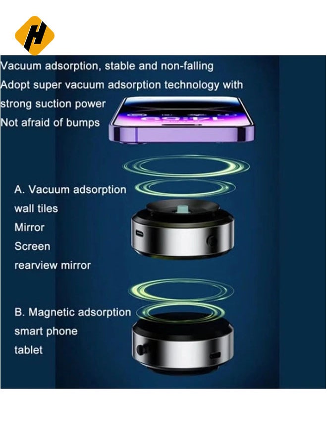 Smart Vacuum Suction Phone Holder – Double-Sided Adsorption for Versatile and Secure Use