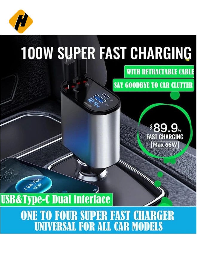 Compact Type-C Retractable Car Charger: A Convenient On-the-Go Charging Solution