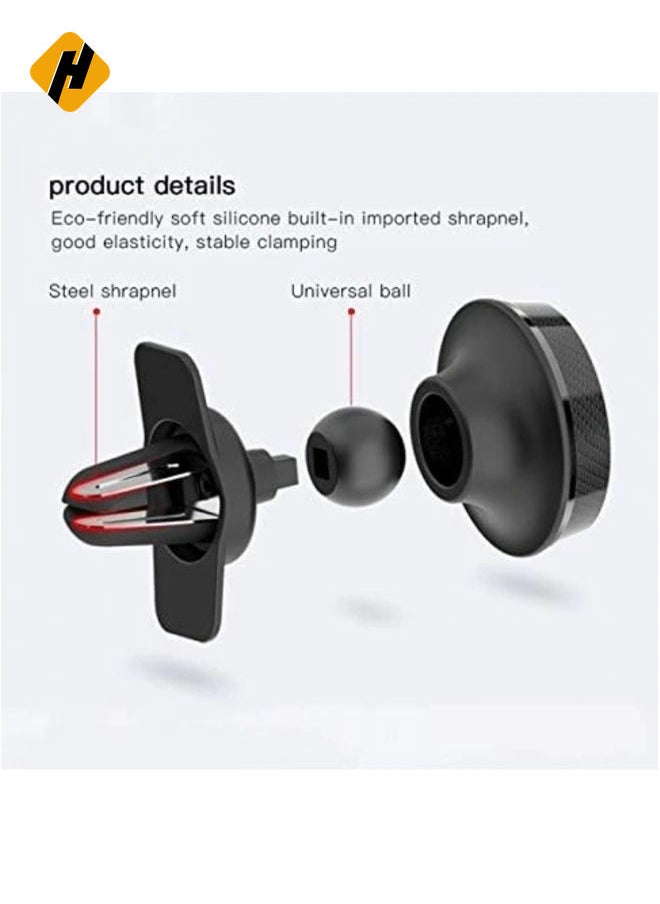 Mobile Magnetic Car Holder Black 360 Degree Magnetic Mount Air Vent Cradle Compatible with iPhone 12 mini/12/12 pro, Samsung Galaxy S21/20 or Note Ultra Huawei and more