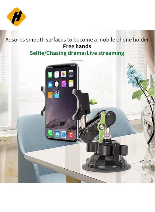 Universal 360° Rotating Phone Holder with Strong Suction Cup for Car Dashboard & Windshield