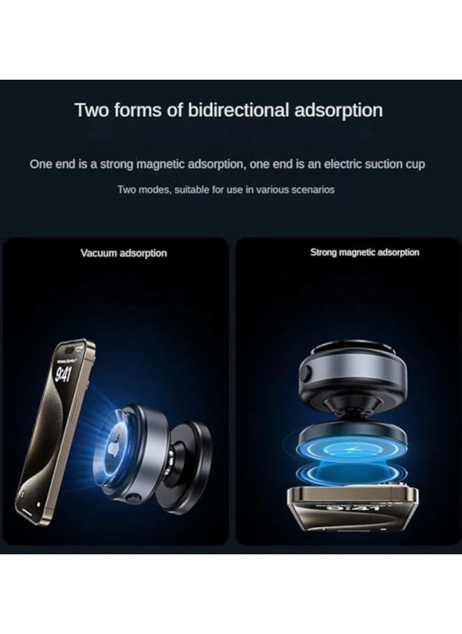 Magnetic Car Suction Cup Holder,Vacuum Glass Mirror Adsorption Magnetic Suction Cup car Phone Mount,360° Rotation Portable Magnetic Phone Holder for Windshield Dashboard