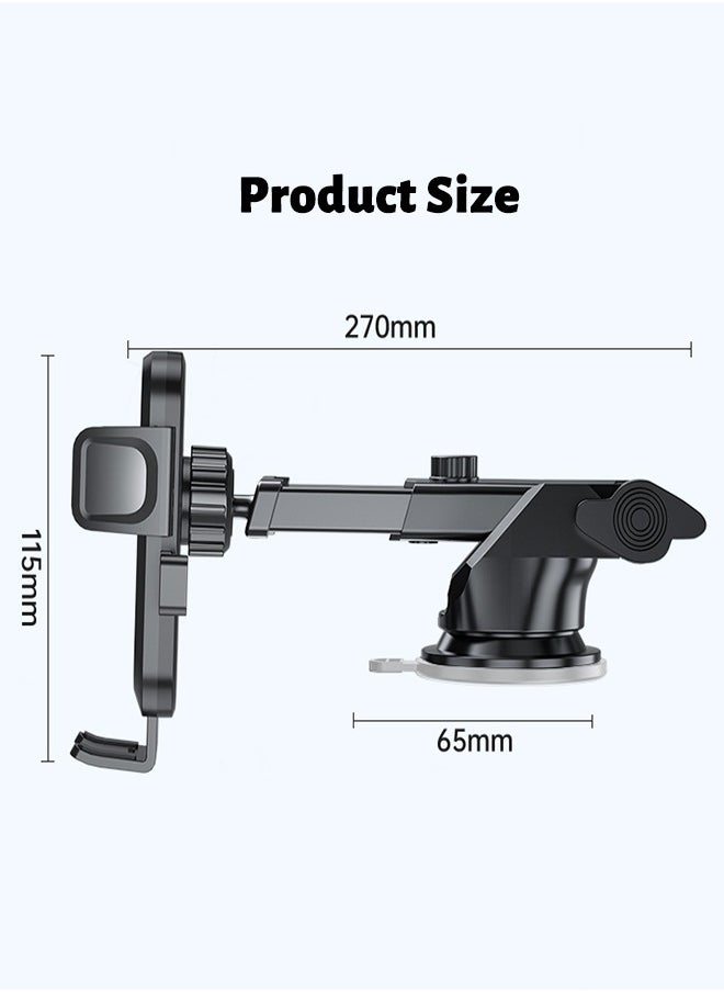 Adjustable Mobile Phone Holder for Car, Car Mobile Stand Windshield Car Cradle Suction