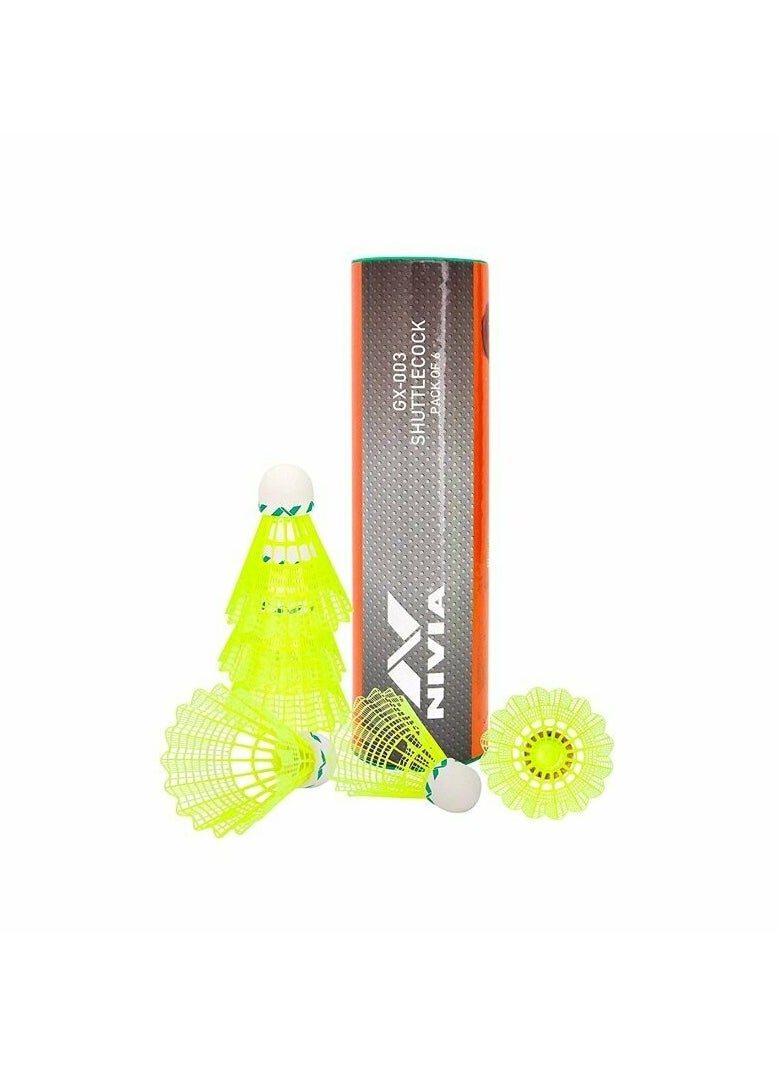 NIVIA BADMINTON SHUTTLECOCK GX-003 – YELLOW