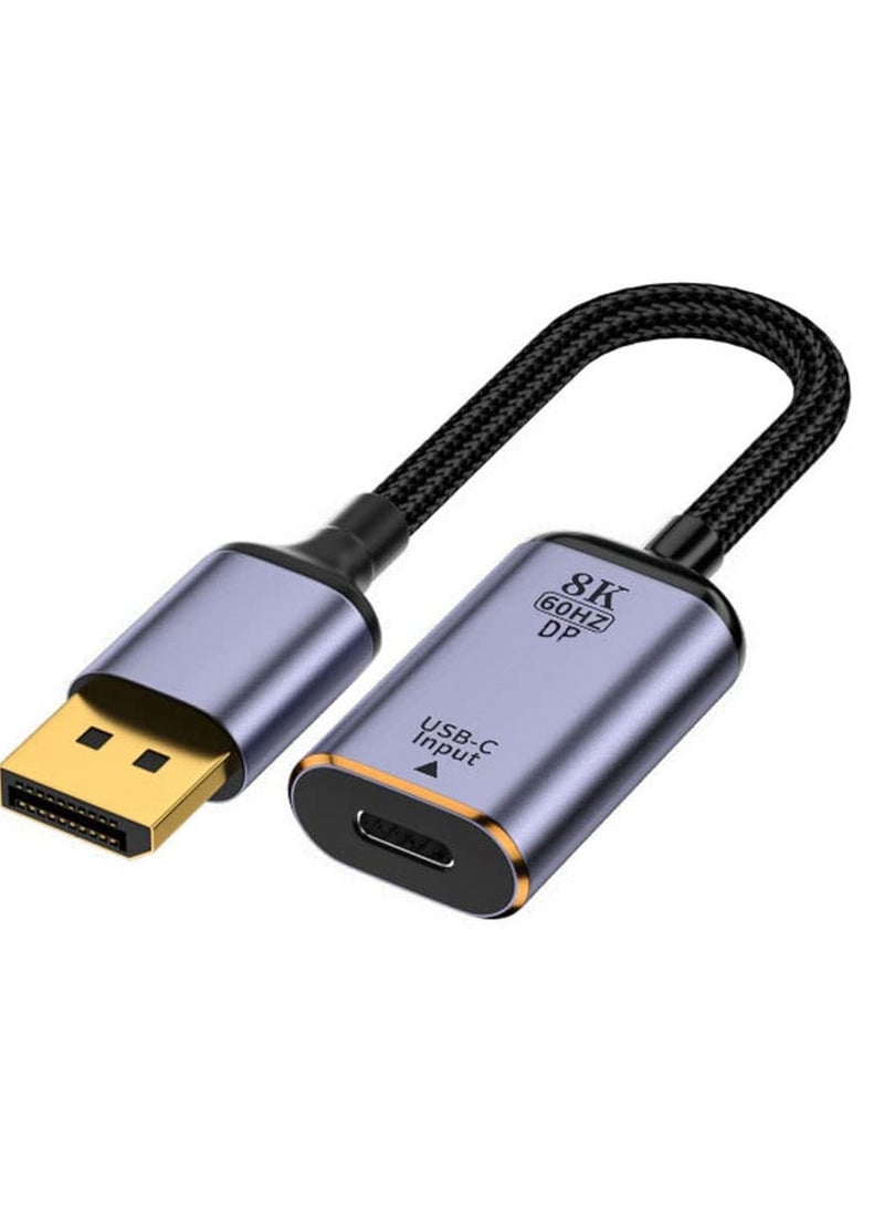 Type C Female USB-C 3.1 Source to DisplayPort DP 1.4 Sink HDTV Cable 8K@60hz 4K@120hz for Tablet Phone Laptop