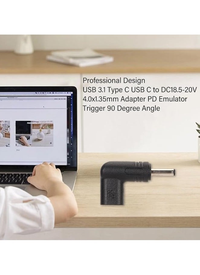 USB C to DC Adapter, USB Type C Female Input to 4.0 1.35mm DC Power Charging Adapter Support PD Fast Charging, Printer Adapter for Laptop and Other Devices,