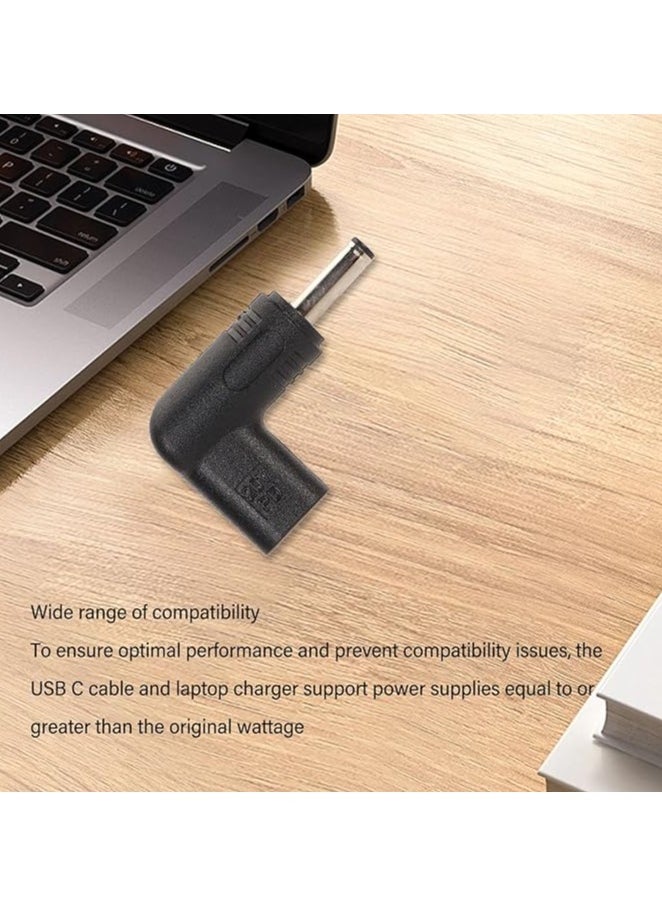 USB C to DC Adapter, USB Type C Female Input to 4.0 1.35mm DC Power Charging Adapter Support PD Fast Charging, Printer Adapter for Laptop and Other Devices,