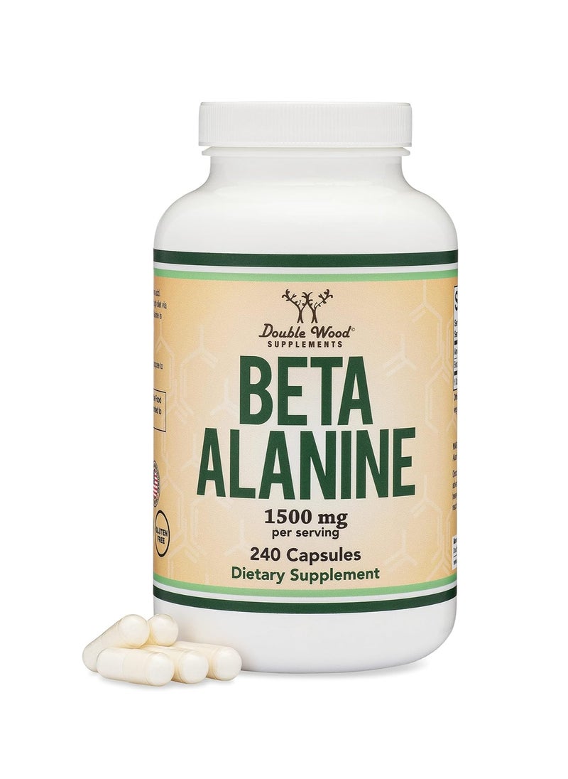 Beta Alanine Muscle Fatigue and Endurance Supplements 750 mg 240 capsules