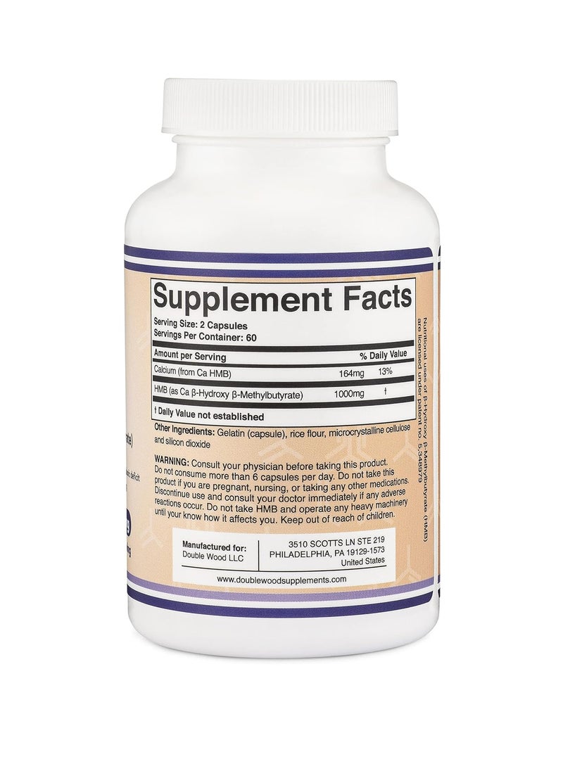 HMB Supplements 500 mg 120 capsules