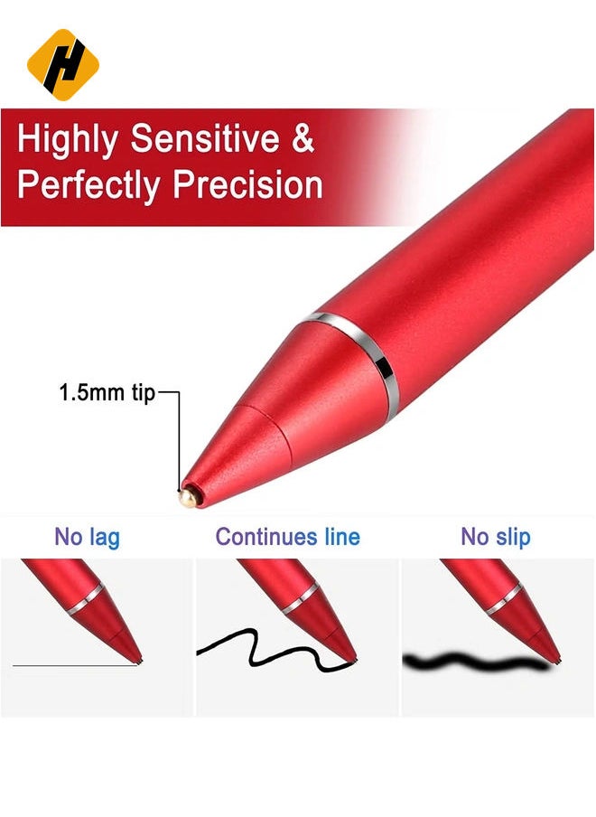 Active Stylus Pens for Touch Screens, Digital Stylish Pen Pencil Rechargeable Compatible with Most Capacitive Touch Screens