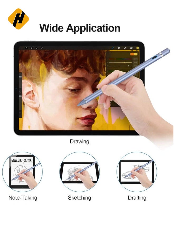 Active Stylus Pens for Touch Screens, Active Pencil Smart Digital Pens Fine Point Stylist Pen Compatible with iPhone iPad,Samsung/Android Smart Phone&Tablet Writing Drawing