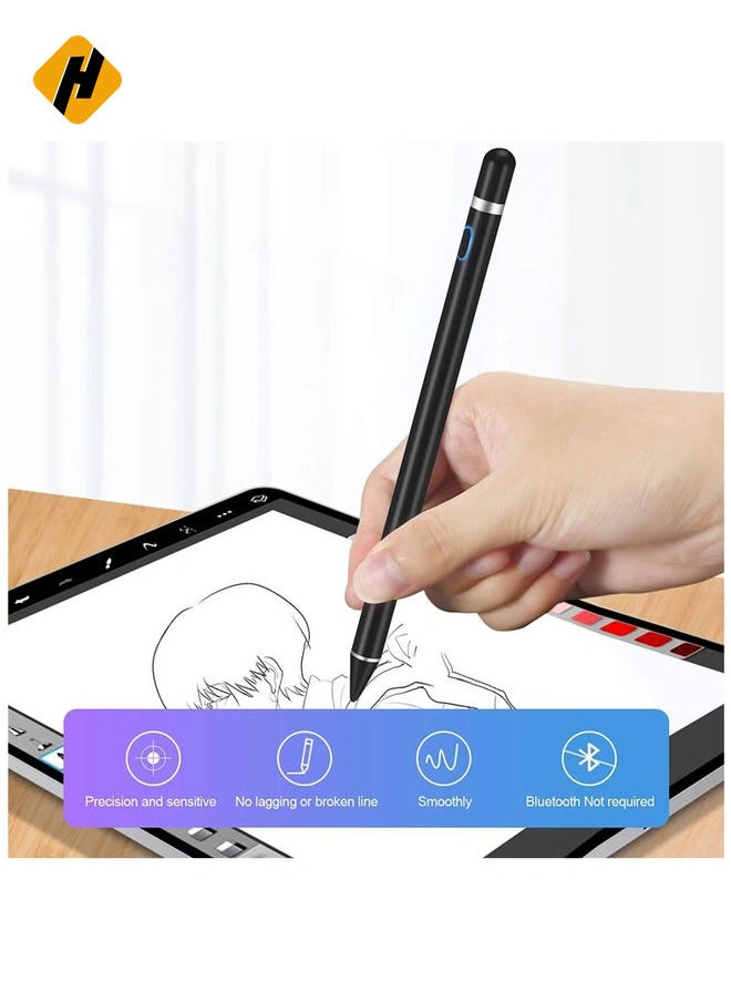 Active Stylus Pens for Touch Screens,  Rechargeable Digital Stylish Pen Pencil Universal for iPhone/iPad Pro/Mini/Air/Android and Most Capacitive Touch Screens