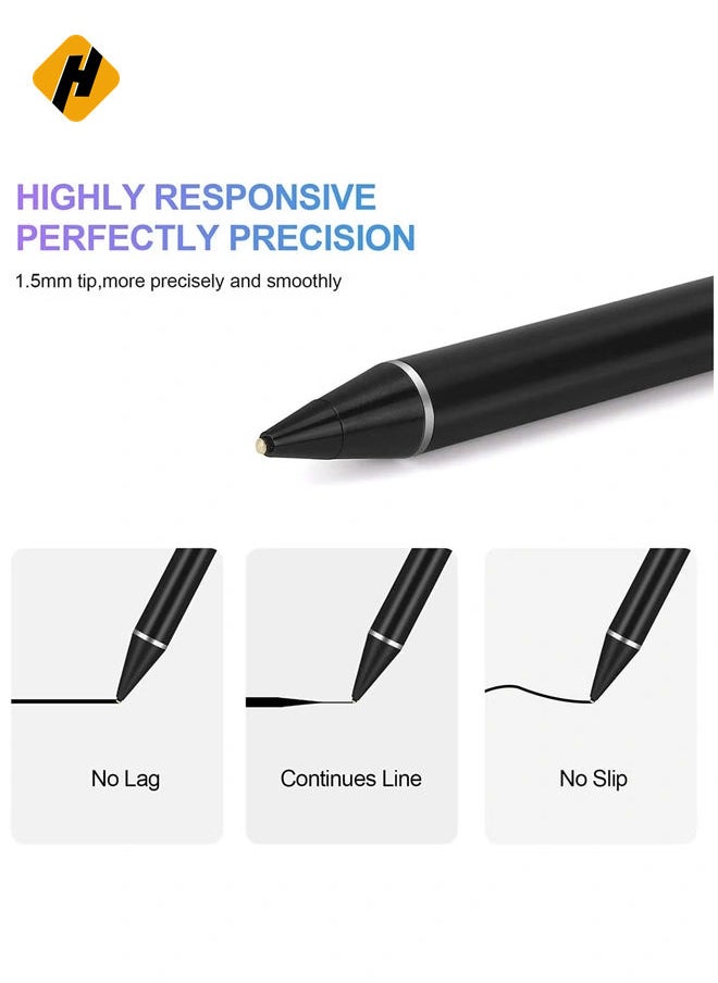 Active Stylus Pens for Touch Screens,  Rechargeable Digital Stylish Pen Pencil Universal for iPhone/iPad Pro/Mini/Air/Android and Most Capacitive Touch Screens