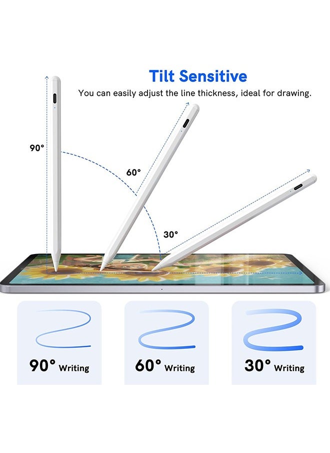 Stylus Pen for ipad, Active Pencil with Quick Charge, Palm Rejection Tilt Sensor, Magnetic Pen Compatible with 2018-2022 iPad Pro 11/12.9