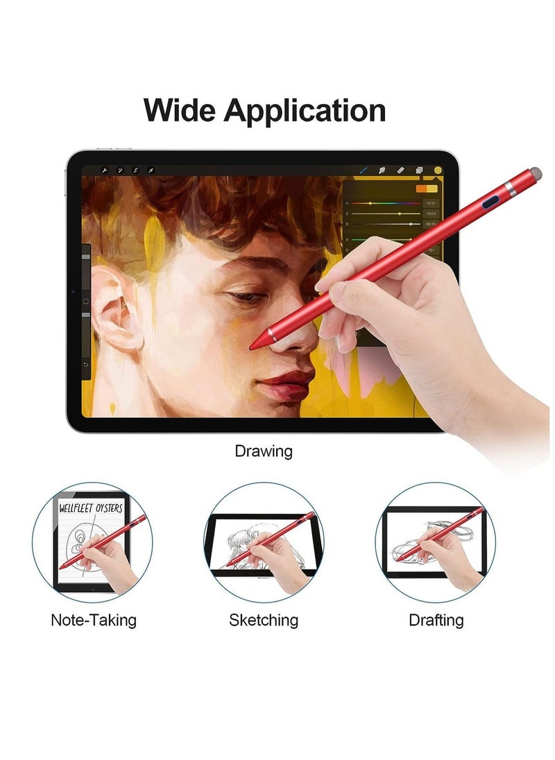 Active Stylus Pens for Touch Screens, Active Pencil Smart Digital Pens Fine Point Stylist Pen Compatible with iPhone iPad,Android Smart Phone&Tablet Writing Drawing