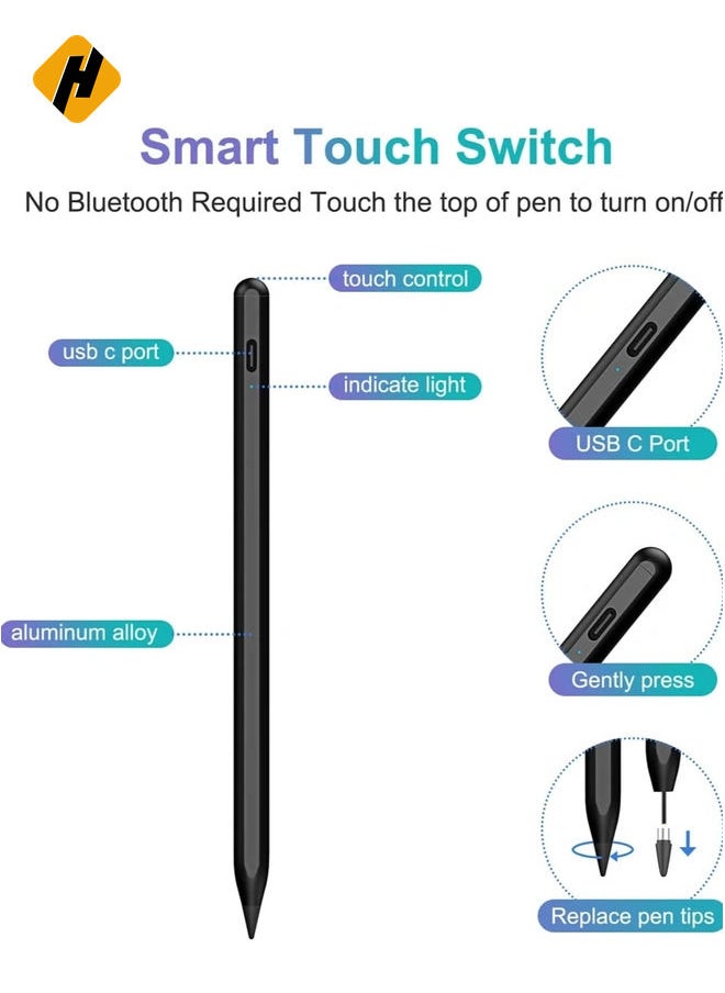 Stylus Pens for Touch Screens,2022 Stylus Pen for ipad, iOS and Android with Dual Touch Screen Rechargeable Stylus Pencil for Apple iPad/iPhone/iPad Pro/iPad Mini/Android/Samsung Tablet for Pr