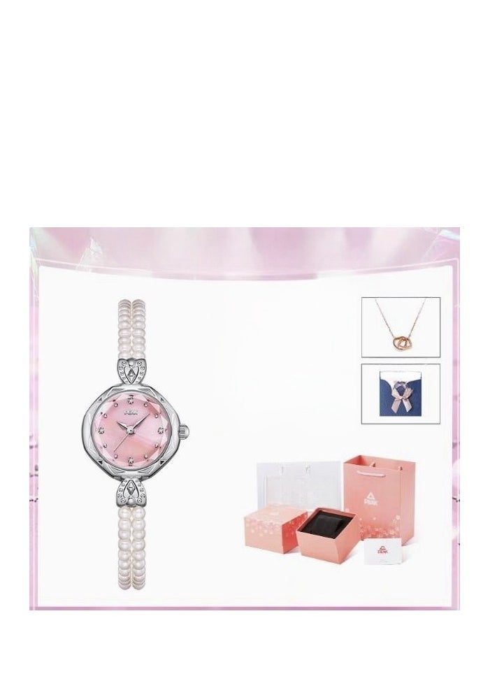 Small Ladies Pearl Chain Watch Student Day Gift