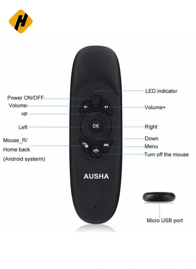 2.4G Mini Wireless Air Mouse with Integrated English Keyboard – Compact Control for Smooth Navigation