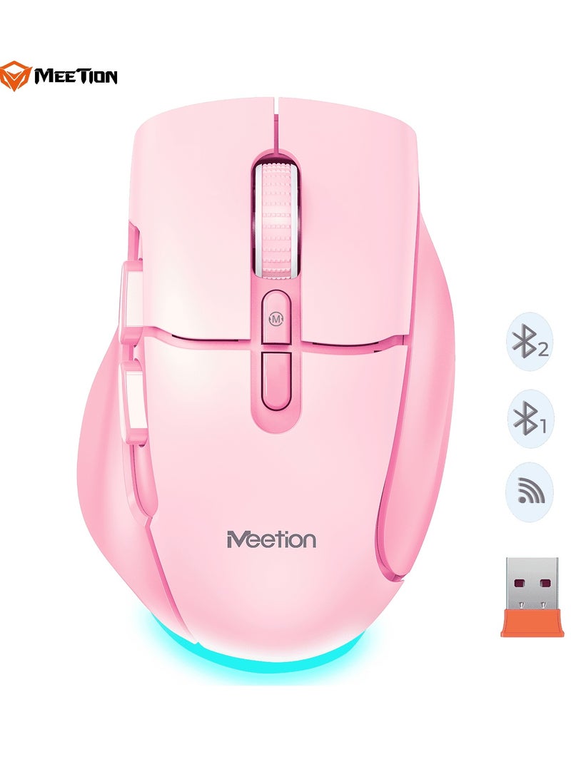 MEETION Wireless Dual-Mode Ergonomic Mouse BTM001 Ergonomic Design 2.4g Bluetooth Dual Mode Multiple Colors Available