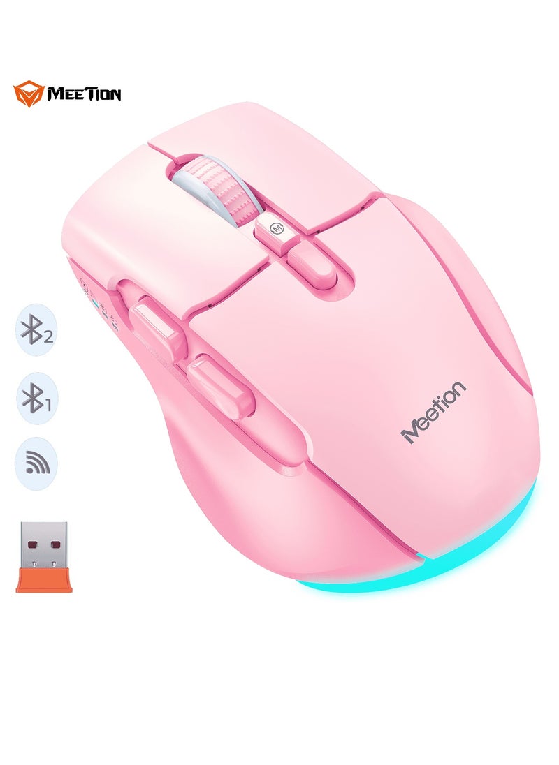 MEETION Wireless Dual-Mode Ergonomic Mouse BTM001 Ergonomic Design 2.4g Bluetooth Dual Mode Multiple Colors Available