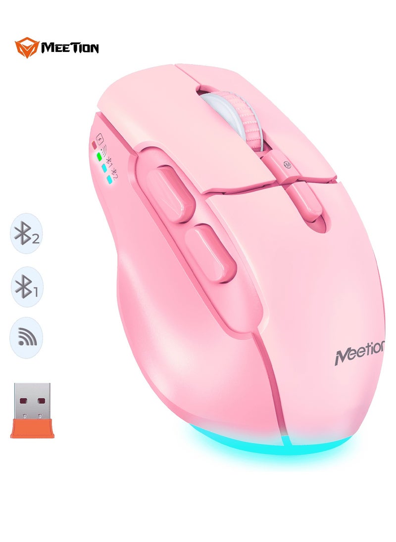 MEETION Wireless Dual-Mode Ergonomic Mouse BTM001 Ergonomic Design 2.4g Bluetooth Dual Mode Multiple Colors Available