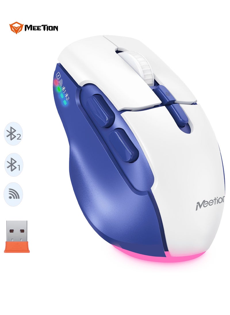 MEETION Wireless Dual-Mode Ergonomic Mouse BTM001 Ergonomic Design 2.4g Bluetooth Dual Mode Multiple Colors Available