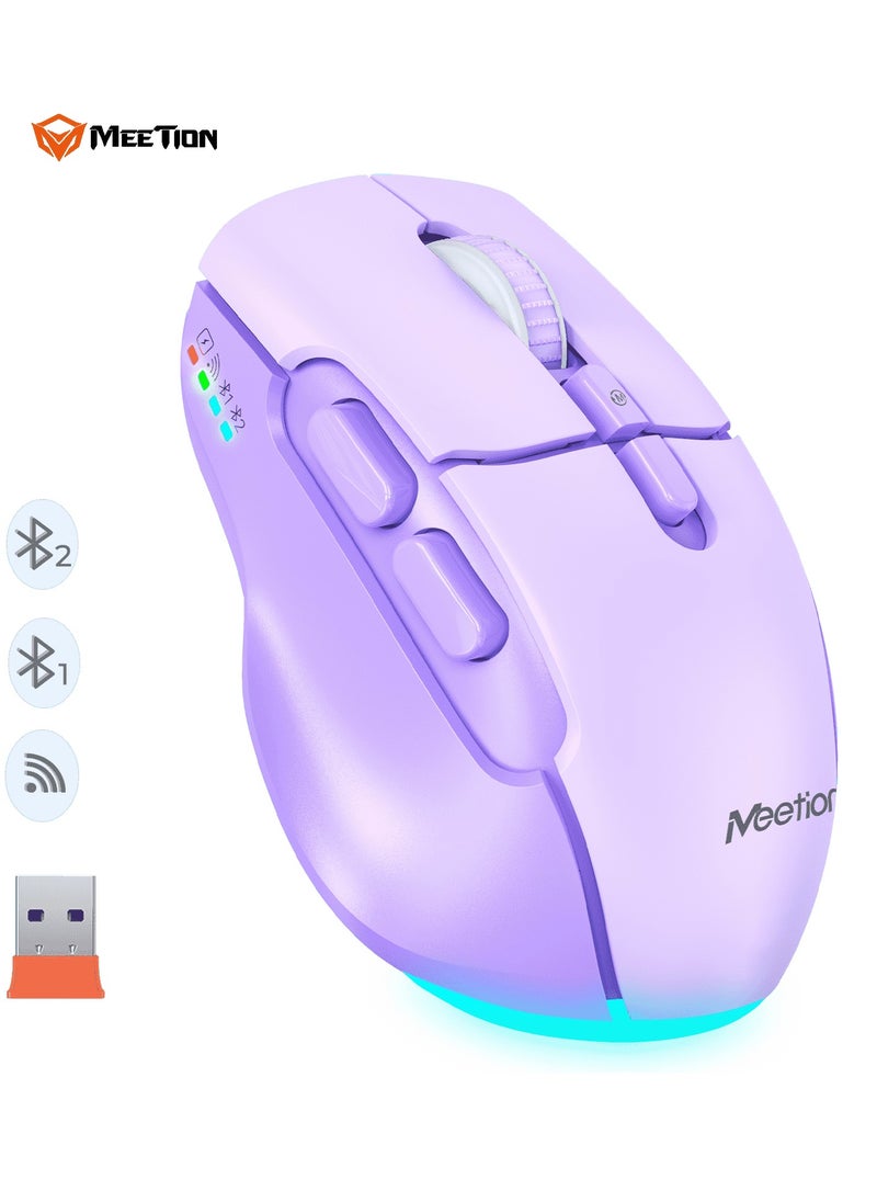 MEETION Wireless Dual-Mode Ergonomic Mouse BTM001 Ergonomic Design 2.4g Bluetooth Dual Mode Multiple Colors Available