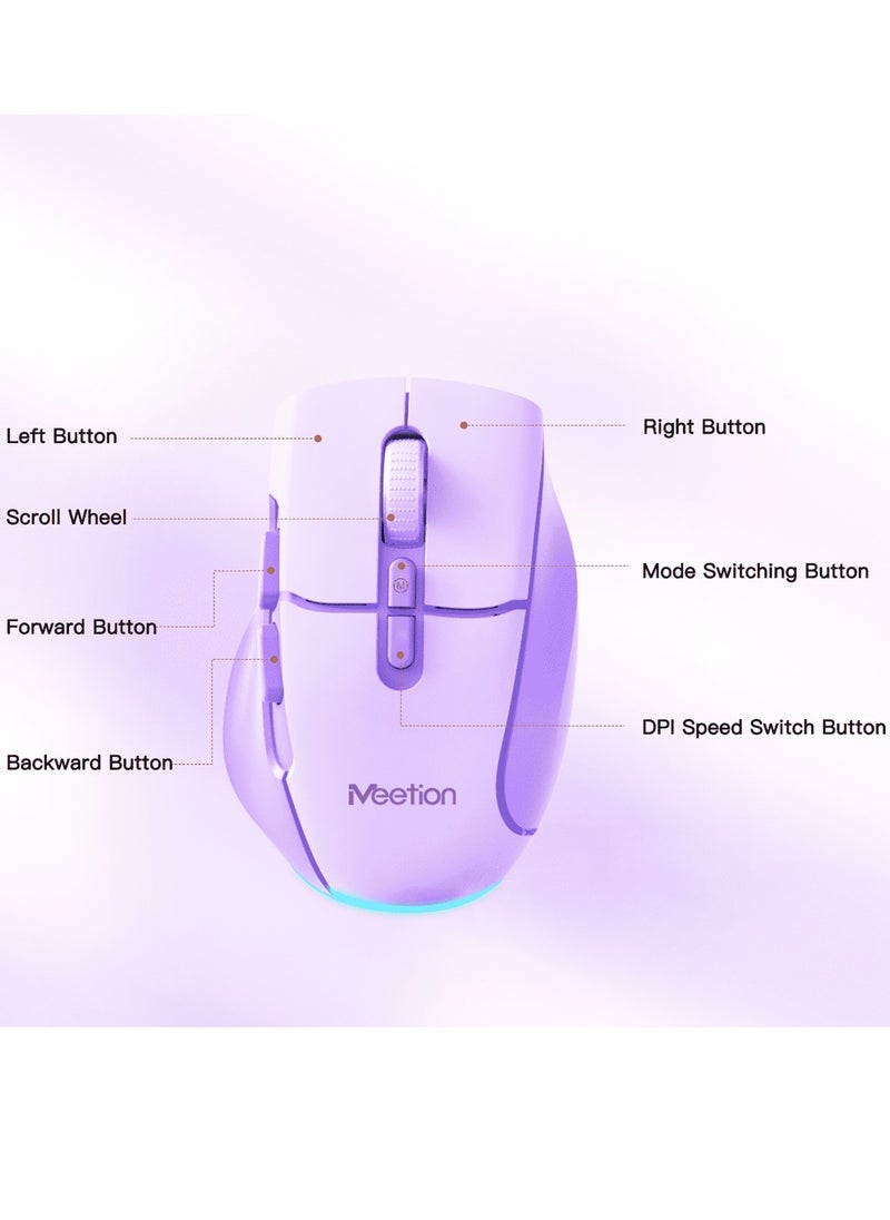 MEETION Wireless Dual-Mode Ergonomic Mouse BTM001 Ergonomic Design 2.4g Bluetooth Dual Mode Multiple Colors Available