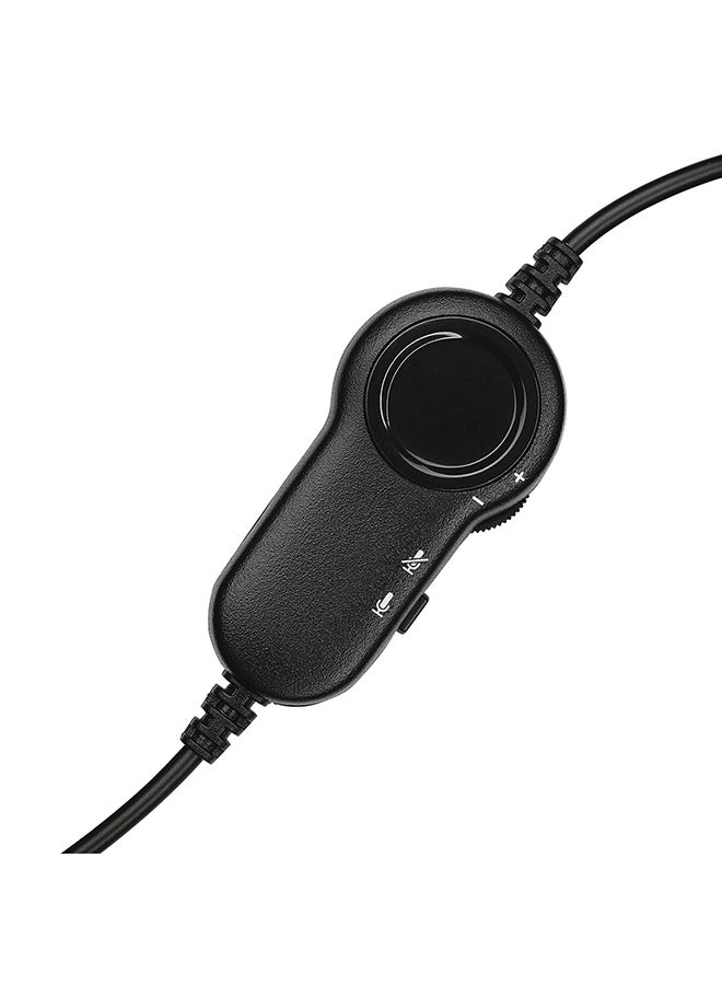 H151 Wired Headset, Stereo Headphones With Rotating Noise-Cancelling Microphone, 3.5 mm Audio Jack, In-Line Controls, PC/Mac/Laptop/Tablet/Smartphone Black