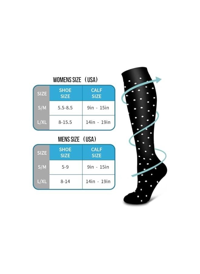 Copper Compression Socks for Women & Men - Best Support for Nurses, Running, Hiking, Recovery(6 pairs L/XL)