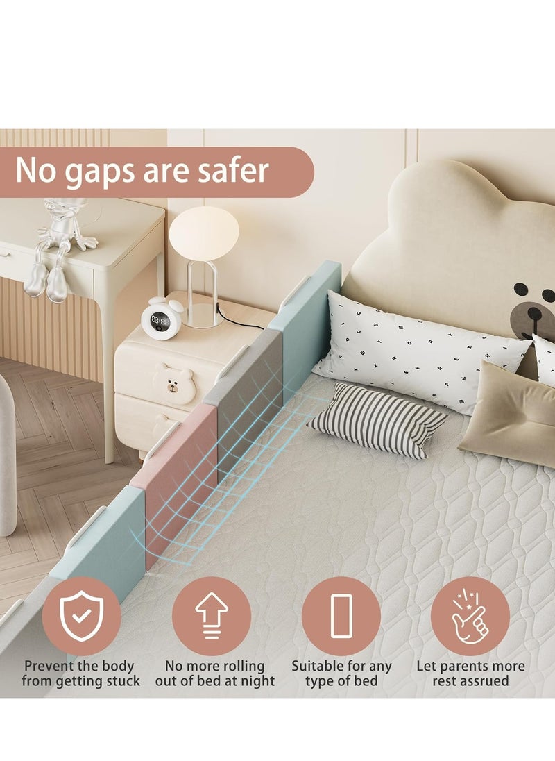 Bed Rail Bed Rail Guards for Toddlers Guard Bumper for Baby Safe Bed Side Rail Height Adjustable Baby Safety Bed Protective Fence Easy Installationl (50*7*28cm, 2pcs) ﻿