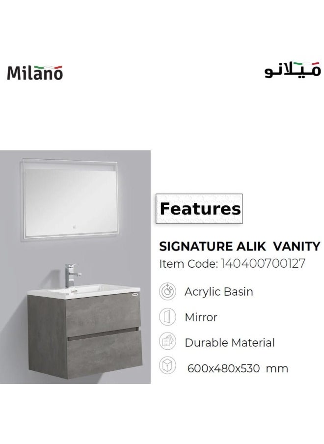 Milano Signature Alik Mfc Vanity W/Mirrorset (2Pcs/Set)