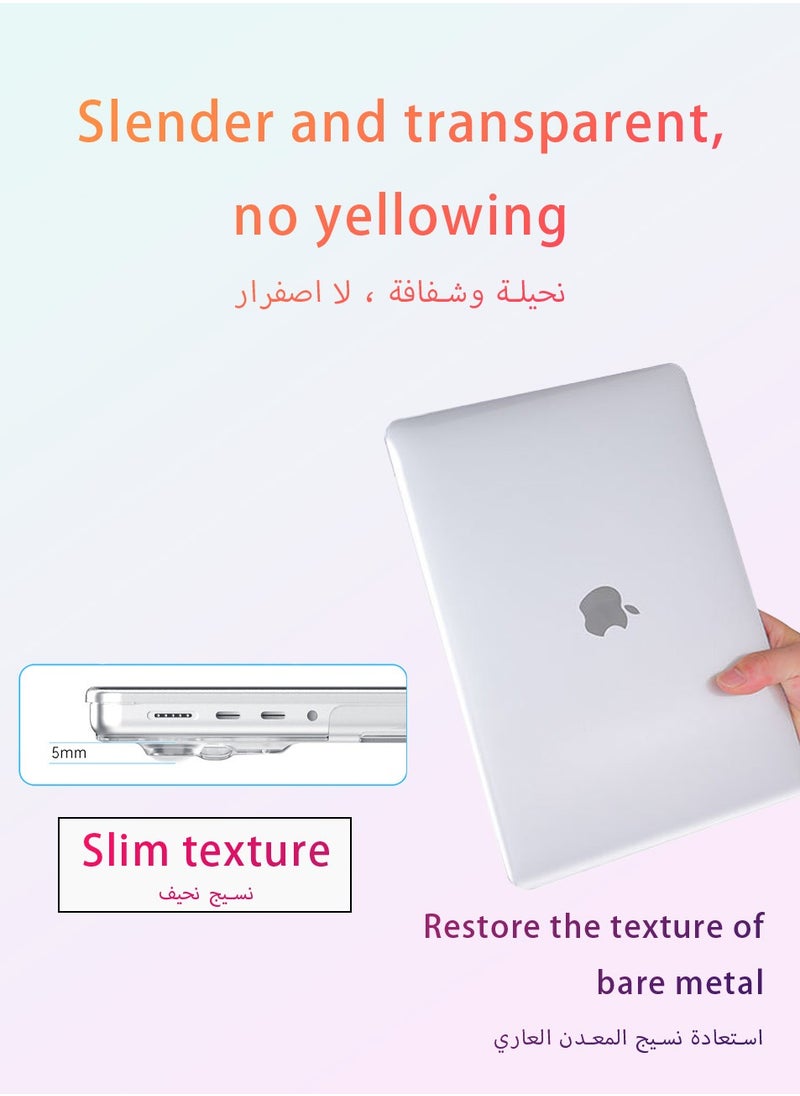 Crystal Clear Case for Apple macbook Air 13.3-inch clear case 2020 2019 2018 A1932/A2179/A2337,Protective Plastic Hard Shell