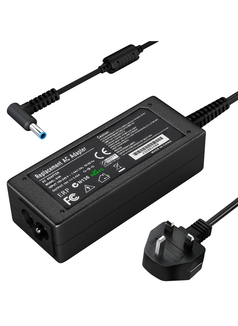 45W 19.5V 2.31A AC Adapter Laptop Charger for HP, Notebook Power Supply with Power Cord Compatible with HP 45W Elitebook Folio, Spectre Ultrabook,Pavilion Touchsmart and More(4.5mm X 3mm)