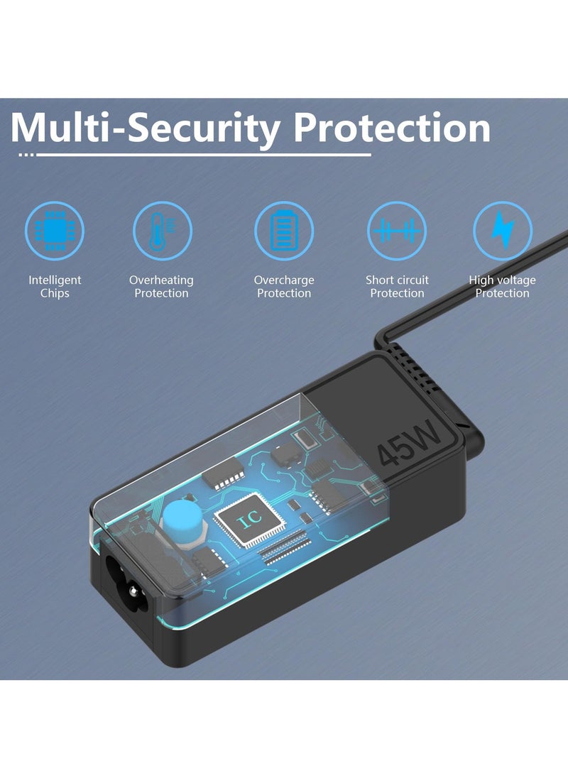 45W USB C Chromebook Laptop Charger, Fast Charging Power Supply Cable Adapter for HP, Lenovo, Acer, Asus, Samsung, Google, Widely Compatible With More Devices With Type-c Interface