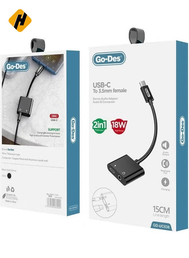 Go-Does 5-in-1 HD Multi-Adapter GD-8762 – Connect USB-C, Lightning, Micro USB to HDMI, VGA, and AV