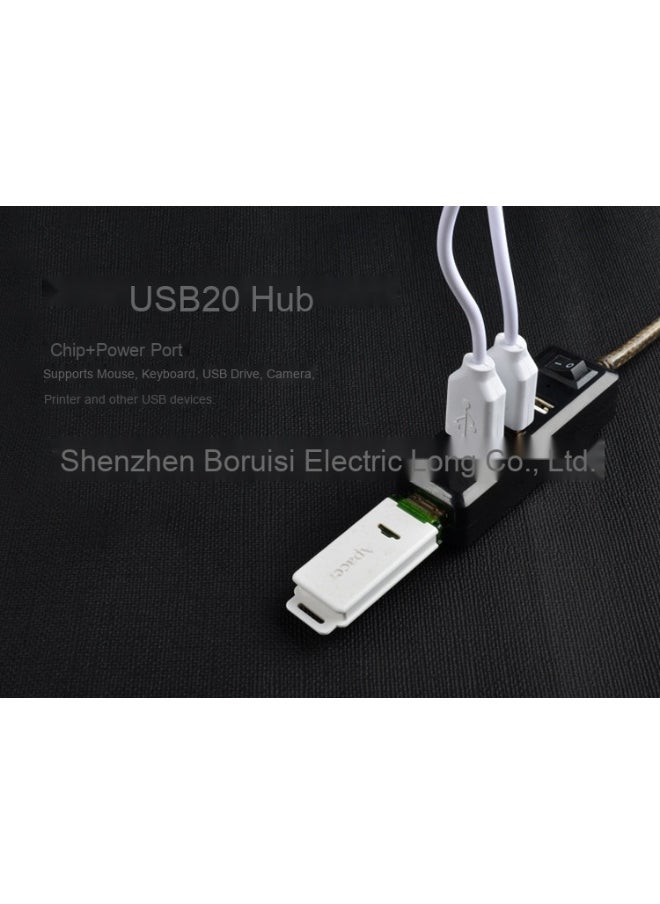 USB 2.0 Extension Cable 5M with 4-Port Hub - Efficient and Convenient Power Solution in Transparent Brown