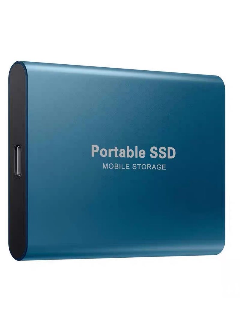 2TB Portable External Hard Drive, Mini SSD Hard Drives,Solid State External Drives,Computer Backup Drive,USB 3.1 to Type-C Support Data Storage Transfer for Windows XP PC Laptop and Mac(Blue)