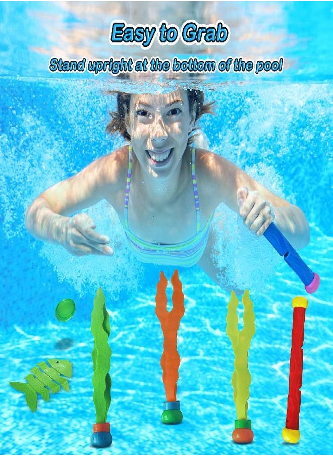 Jasonwell Pool Diving Toys Games - 31 PCS Swimming Pool Toys for Kids Teens with Diving Rings Dive Sticks Underwater Treasures Toypedo Bandits Fish Toys etc Fun Water Swim Toys for Boys Girls Adults